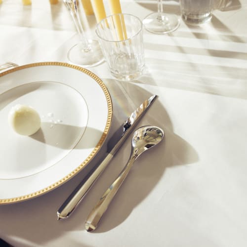 Silver-Plated Serrated Dinner Knife Infini Christofle Silver-Plated Serrated Dinner Knife Infini Christofle